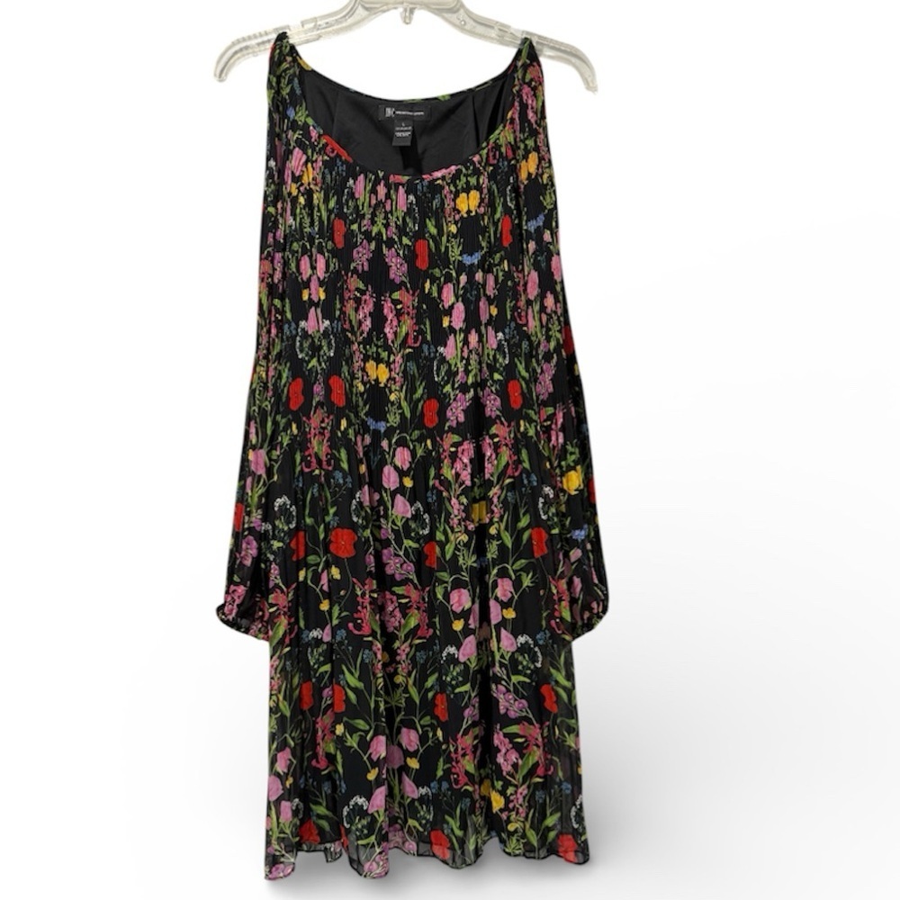 INC International Concepts Womens Floral Dress Size L long sleeve